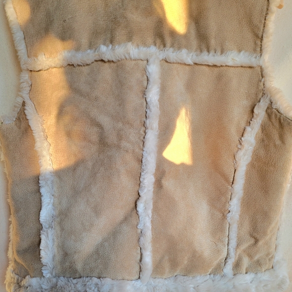 Vintage penny lane genuine suede faux shearling vest size Medium large - Picture 4 of 4
